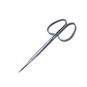 Precision Straight Iris Scissors, Ribbon Style Ring Handle, Polished Finish On Blades, Pointed Tips, 25mm Mid Screw To Tip, And Overall Length Of 4 1/8" (105mm) 